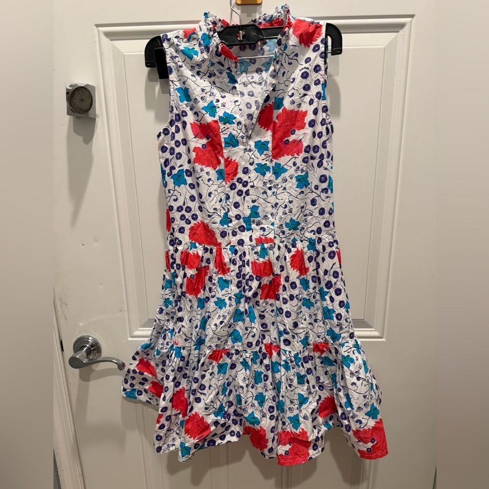 Oliphant sleeveless tiered mini dress XS